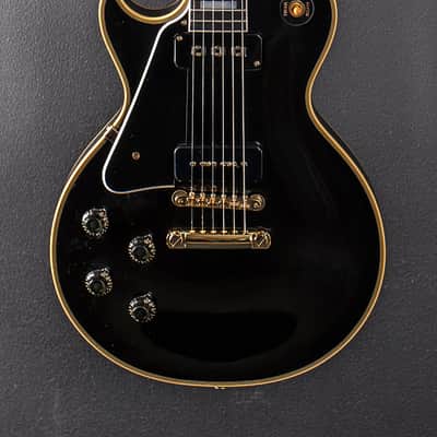 Gibson Custom Shop 1954 Les Paul Custom Staple Pickup Reissue Left Hand - VOS Ebony image 2