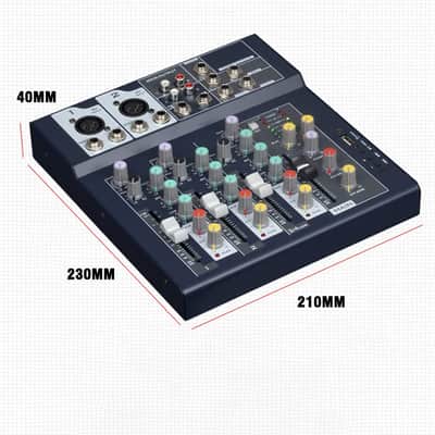 F4 Weymic Professional 4-Channel 2-Bus Mixer | DJ Stage, Recording, Karaoke Music Application Mixer image 8
