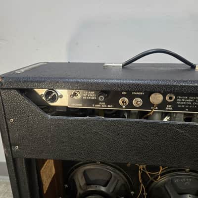 Vintage 1965 Fender Super Reverb Guitar Amp w/ Orginal Foot Switch image 8