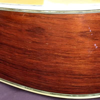 1975 Yairi YW-600 Dreadnought Guitar New Jacaranda Natural+Vintage Hard Case image 15