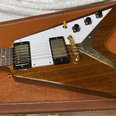 NEW! Gibson Custom 1958 Mahogany Flying V Reissue Electric Guitar - Antique Natural, VOS - WOW - Authorized Dealer - Only 6.3lbs! - G07168 image 10