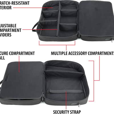 Audio Mixer Case - Podcast Mixer Travel Case with Scratch-Resistant Interior & Customizable Storage - Compatible with RODECaster Pro, RODECaster Pro II, RC Duo & More Audio Equipment (Black) image 3