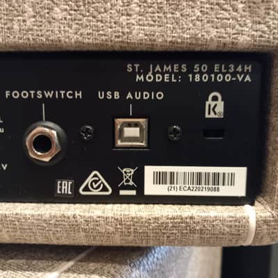 Blackstar St. James EL34 2-Channel 50-Watt Guitar Amp Head 2022 - Present - Fawn image 3