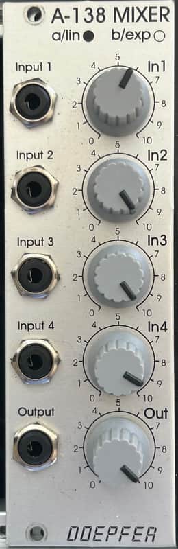 Doepfer A-138a "LIN" Mixer with Linear Pots 2010s - Silver image 1