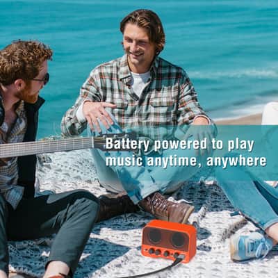 Immagine LEKATO Bluetooth 5.0 Mini Guitar Amp 5W Rechargeable Electric Guitar Amplifier Orange - 7