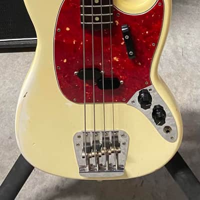 1966 Fender Mustang Bass - Arctic White image 1