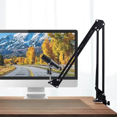 For Shure Sm7B Mv88+ And Mv7 Boom Arm, Mic Desk Stand Compatible With Shure Sm7B And Shure Mv7 Microphone, Shure Sm7B And Shure Mv7 Mic Arm Perfect For Podcasts, Gaming, Recording. image 2