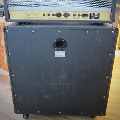 Marshall JCM 800 Lead Series Amp & JCM 800 Lead-1960 Cabinet All Original-Circa-1985-Black Vinyl Brown Grill Cloth image 14
