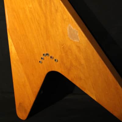 1981/82 Gibson Flying V Heritage Korina Reissue in korina blonde with original case. image 4