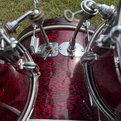 1960s Rogers Holiday Cleveland 12-12-16-20 Red Onyx Drum Set image 4