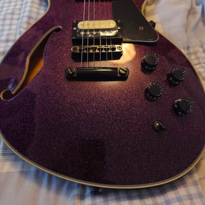 ESP LTD PS-1000 Xtone - Purple Sparkle Semi hollow single Cut with Wilkinson Humbucker guitar ec 1000 image 2