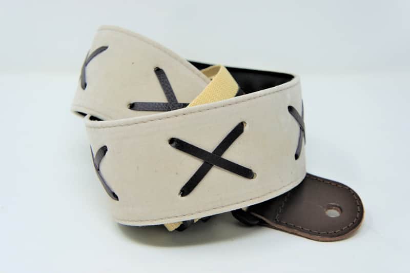 Cargoleni Cargoleni guitar strap x ivory gilmour hendrix vintage  ivory image 1