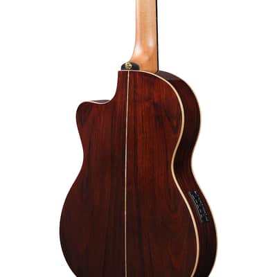 Ibanez GA Series GA34STCE Thinline Solid Top Classical Acoustic-Electric Guitar Natural image 12