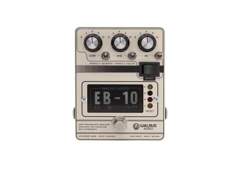 Walrus Audio EB-10 Preamp / EQ / Boost Effects Pedal (Cream) image 1