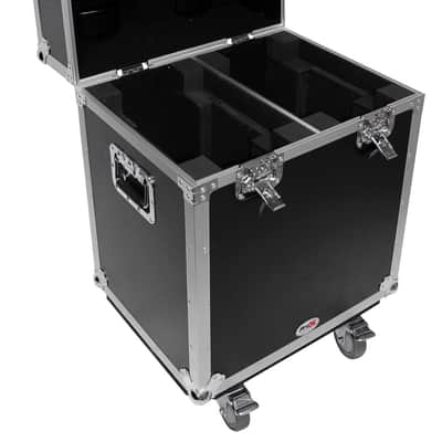 Flight Case w/ Wheels For 2) Chauvet Intimidator Hybrid 140SR Moving Head Lights image 2