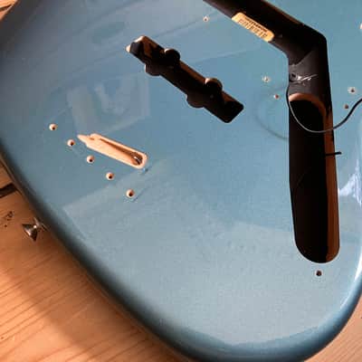 Fender Player Jazz Bass Guitar Body 2019 Mexico Mexican MIM Lake Placid Blue Alder image 3