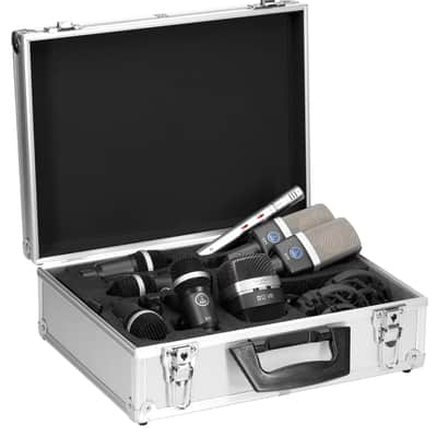AKG DR-PREM Drum Premium Microphone Set with D12VR, C451B, 2x C214, 4x D40