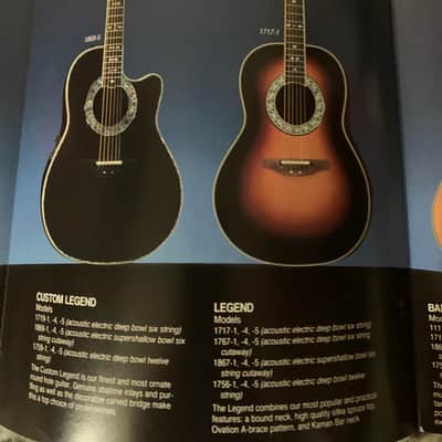 Ovation Brochure 1985 Balladeer Legend Elite image 3