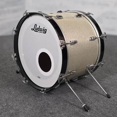 Used Vintage Ludwig 2pc Drum Set Silver Sparkle - Good image 2