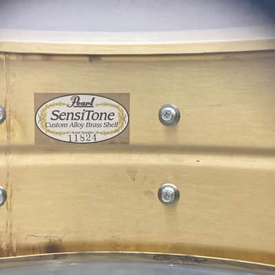 Pearl - 5x14" Sensitone Custom Alloy Brass Shell Snare Drum image 4