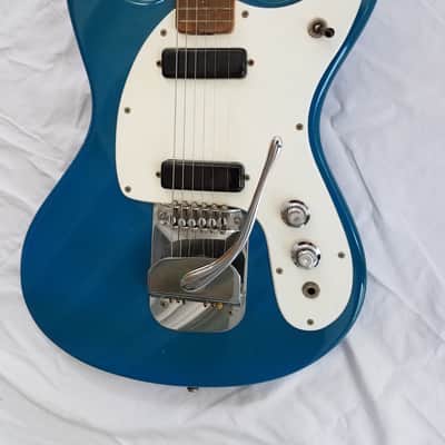 Mosrite Ventures II Slab Body Guitar Serial #B022 1965 Blue image 3