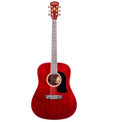 Washburn WD100DLTWRK-U Dreadnought Wine Red Acoustic Guitar with Gigbag image 1