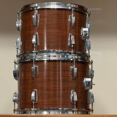 1970's Ludwig Mahogany Cortex Pro Beat 3-Ply Drum Kit 14x24 16x18 16x16 10x14 9x13 Maple image 20