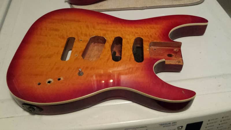 Kramer DC-2 Guitar body 1987 Cherryburst RARE Pacer series image 1