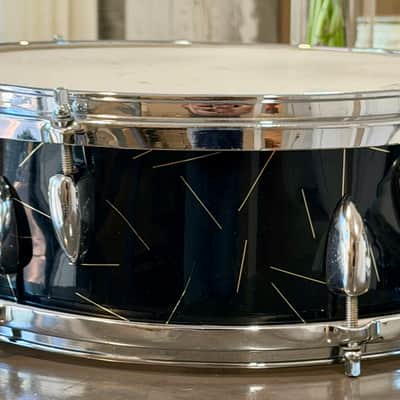 Deri 5x14 snare drum (Germany) 50s - black/gold image 3