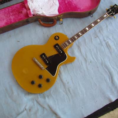 1958 Gibson Les Paul Special Tenor All Original TV Yellow With Original 5 Latch Lifton Case image 2