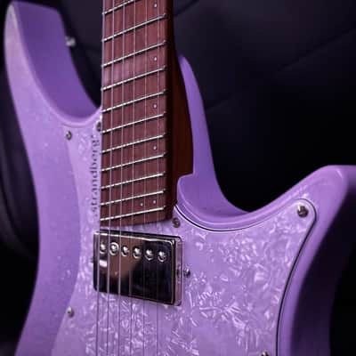 Strandberg Guitars Classic 6 w/ flame maple neck - Lilac Sparkle Gloss image 5