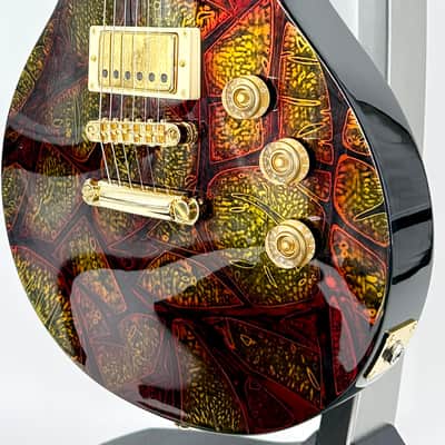 ESP ESP USA Custom Shop Eclipse with EMG 57/66 Gold HW with Case - Hellfire Serial#: US25374 image 4