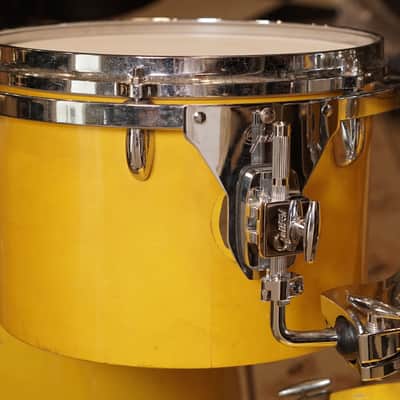 Gretsch 12/13/16/22" Drum Set - 1970s Yellow Lacquer image 4