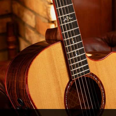 Cort Gold-A10 Cocobolo Grand Auditorium Acoustic/Electric Guitar Includes Hard Case, B-Stock image 4