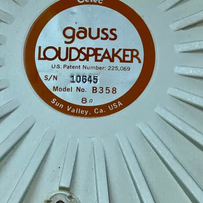 Vintage Gauss B358 15" 8 Ohms, Excellent Sounding Bass or Sub Speaker, Ships Fast & Safe image 2