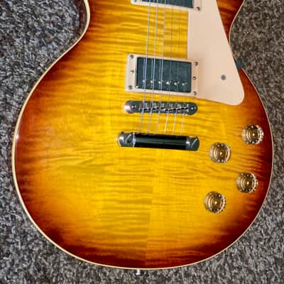 2008 Gibson Les Paul Traditional plus Burst flame top electric guitar made in usa ohsc image 3