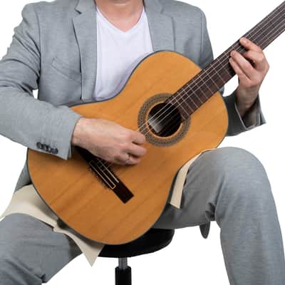 ALBA GUITAR GRASP ANTI-SLIP BAND for Classical guitar,Neoprene band, 2pc, L size, Beige image 9