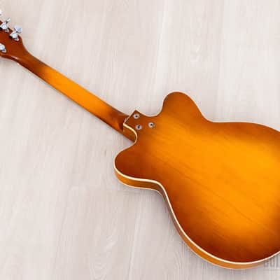 1960s Kay Jazz II Vintage Hollowbody Electric Guitar Sunburst w/ Kleenex Box, Case image 13