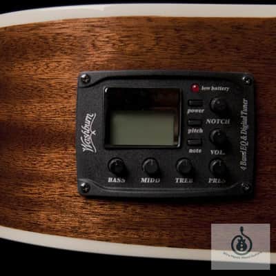 Washburn WD7SCE Dreadnought Acoustic Electric Guitar Cutaway Natural image 3