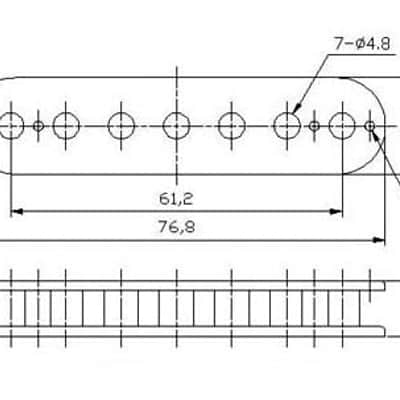 Solo DIY Pickup Bobbin - 7-String Humbucker 61.2mm Slug Side image 4