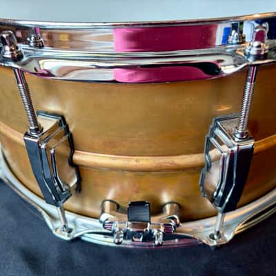 Ludwig LC663 Copper Phonic 6.5x14" 10-Lug Snare Drum 2016 - Present - Raw Copper image 4