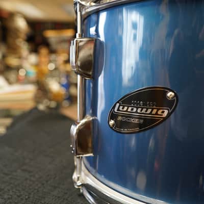 Ludwig Rocker Series 10" Tom - Deep Blue Wrap | 8x10" New Aquarian Drum Heads! image 4