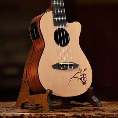 Ortega Guitars, 4-String Bonfire Series Concert Acoustic-Electric Ukulele, Right-Handed, (RU5CE) image 4