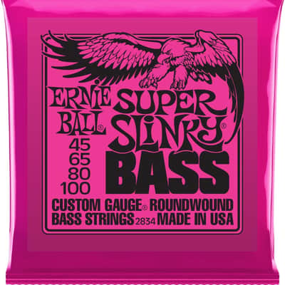 Ernie Ball 2834 Super Slinky Nickel 4-String Bass Guitar Strings, 45-100 Long Scale image 2