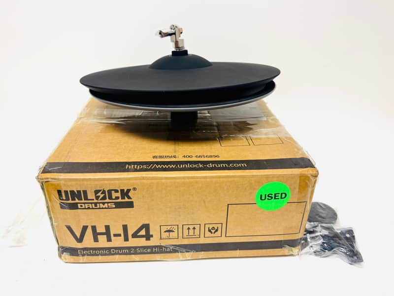 UNLOCK 14” 2 Piece Hi Hat Cymbals for Roland Alesis Strike VH image 1