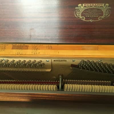 H. W. Perlman Spinet Upright Piano 1951-1954 Honey Brown Bild 4