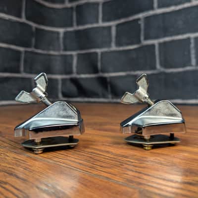Tama Swingstar Bass Drum Spur Mounts – Vintage 1980s Chrome – Made in Japan – Legendary Grip & Stability image 3