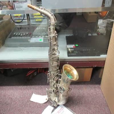 Buescher "The Buescher" Alto Saxophone  Instrument 1922-23 Silver w/Gold Bell Used image 1