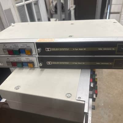 (2) Dolby system 361 Type A Noise Reduction units with CAT 22 cards. Close serial numbers image 1