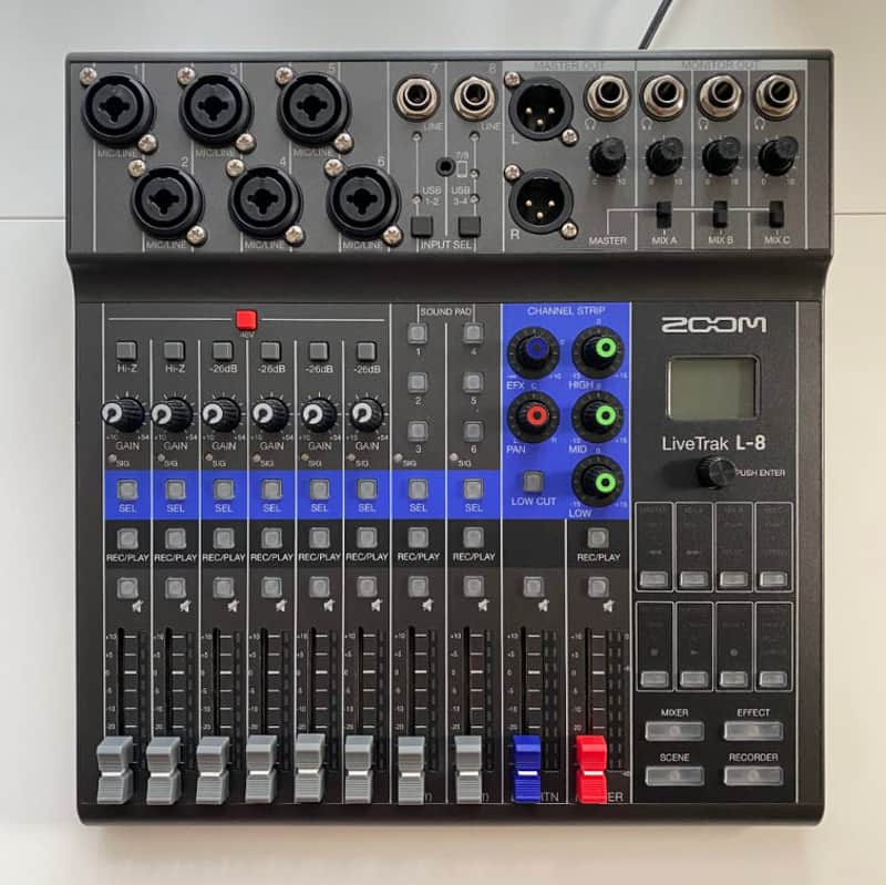Zoom LiveTrak L-8 Digital Mixer / Recorder 2010s - Grey / Blue image 1